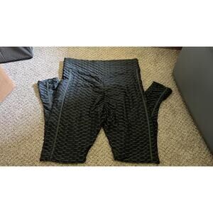 Textured Leggings Activewear Pants Large/XL